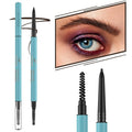 TurritopsisD Eyebrow Pencil Liner 2-Pack Dark Brown Waterproof Long-Lasting Retractable Extra-Thin Pen with Built-in Brush for Natural Eye Brow Makeup
