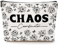 Chaos Coordinator Makeup Bag Chaos Coordinator Gifts for Women Thank You Gifts Cosmetic Bag Floral Zipper Pouch Appreciation Gifts for Her Coworkers Boss Lady Mentor Coaches Christmas Birthday Gifts