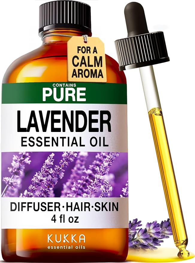 100% Pure Lavender Essential Oil for Diffuser, Skin, Hair, Aromatherapy & Soap Making Scent - Huge 4 Fl Oz