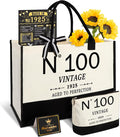 100th Birthday Gift for Women-N°100 Canvas Tote Bag,Makeup Bag,1926 Poster