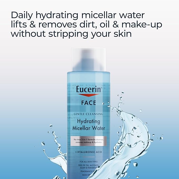 Eucerin Face Gentle Cleansing Hydrating Micellar Water, 13.5 FL OZ