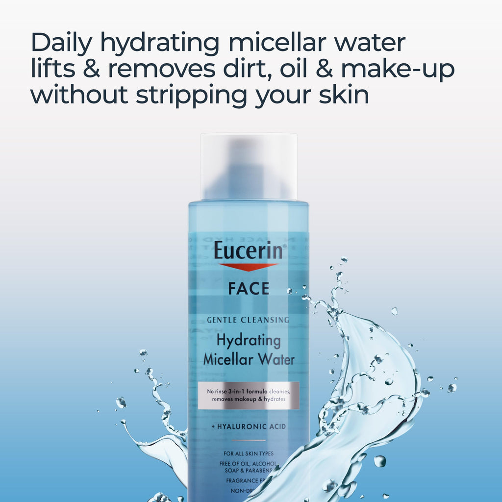 Eucerin Face Gentle Cleansing Hydrating Micellar Water, 13.5 FL OZ