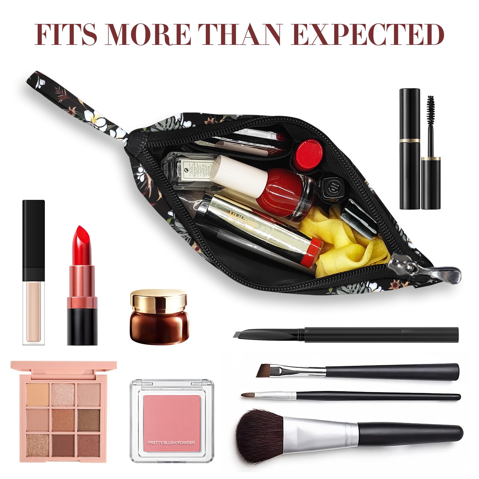 Gloppie Small Makeup Bag for Purse Portable Cosmetic Pouch for Women