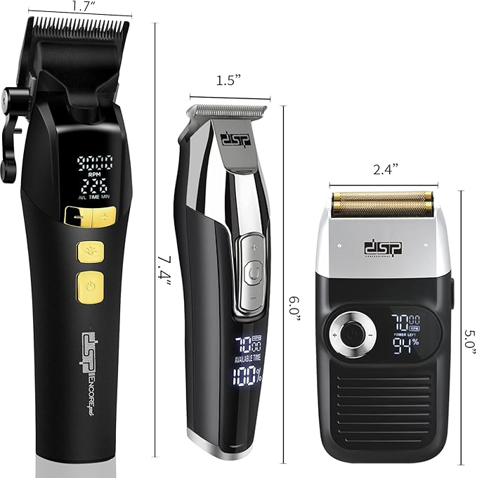 DSP 3-in-1 Hair Clipper Trimmer Shaver Kit for Men, Rechargeable