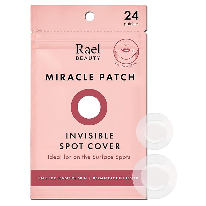 Rael Miracle Invisible Spot Cover Hydrocolloid Acne Pimple Patches (24 Ct)