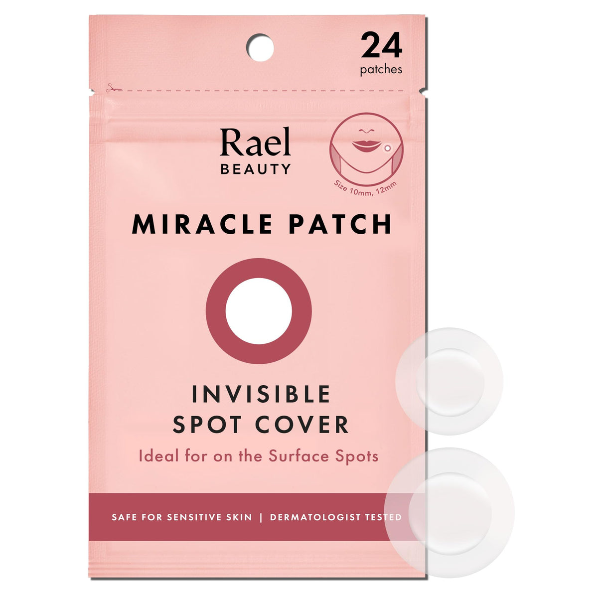 Rael Miracle Invisible Spot Cover Hydrocolloid Acne Pimple Patches (48 Ct)