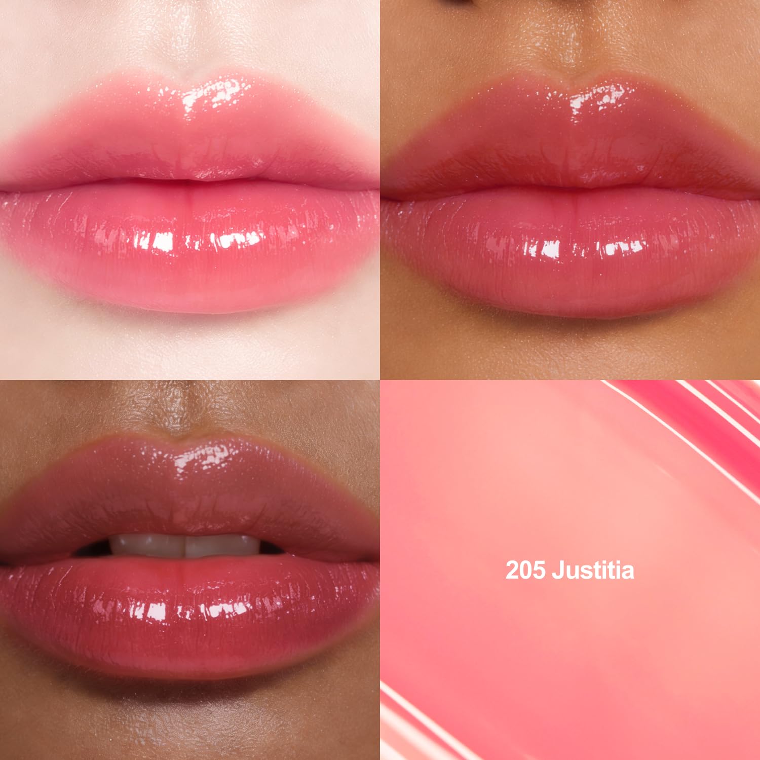 DINTO Blur-Glowy Lip Tint (205 Justitia) – Dewy Finish Glowy Korean Lip Tint, Long Lasting All Day Stain, Light Vivid Pink, Vegan & Cruelty-Free, 0.11 fl oz