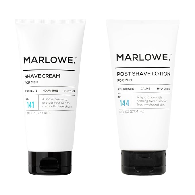 MARLOWE. Men's Shaving Kit, 2-Pk, Shave Cream & Post Shave Lotion, 6oz Each