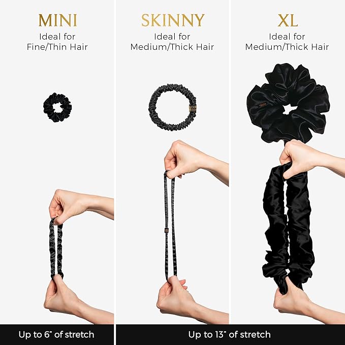 Curlfriend Oversized Mulberry Silk Scrunchies for Women, XL, White