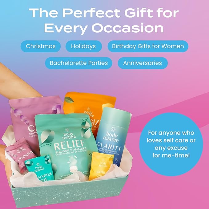 BodyRestore Shower Steamers Aromatherapy, Gifts for Women, Bloom 6 Pack