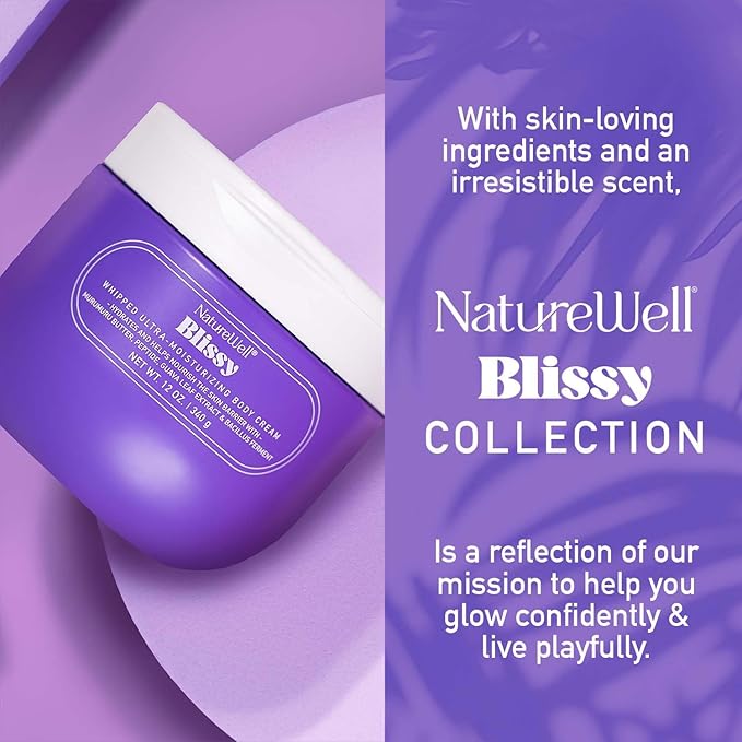 NATURE WELL Blissy Ultra-Moisturizing Scented Whipped Body Cream, 12 Oz