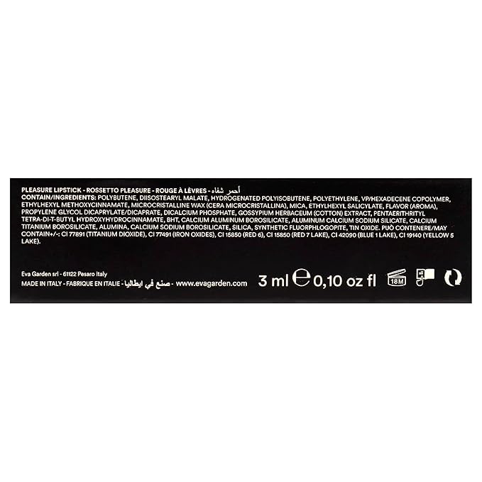 EVAGARDEN Pleasure Lipstick - Moisturizes and Nourishes - Protects with SPF - Soft Application Spreads Easily and Provides Smoothness - Gives Volume Effect and Bright Color - 663 Camelia Rose -.1 oz