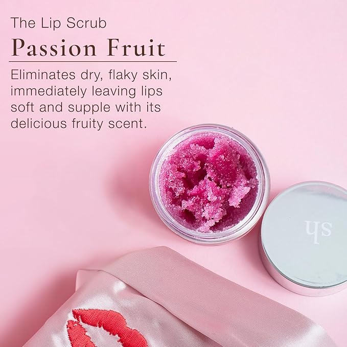 Sara Happ Sweet Clay Mask + Passion Fruit Sugar Scrub Lip Duo - Exfoliating Lip Treatments, Exfoliator Scrub, Moisturizers for Dry and Flaky Lips, Vegan (0.47 Oz and 0.5 Oz jars)