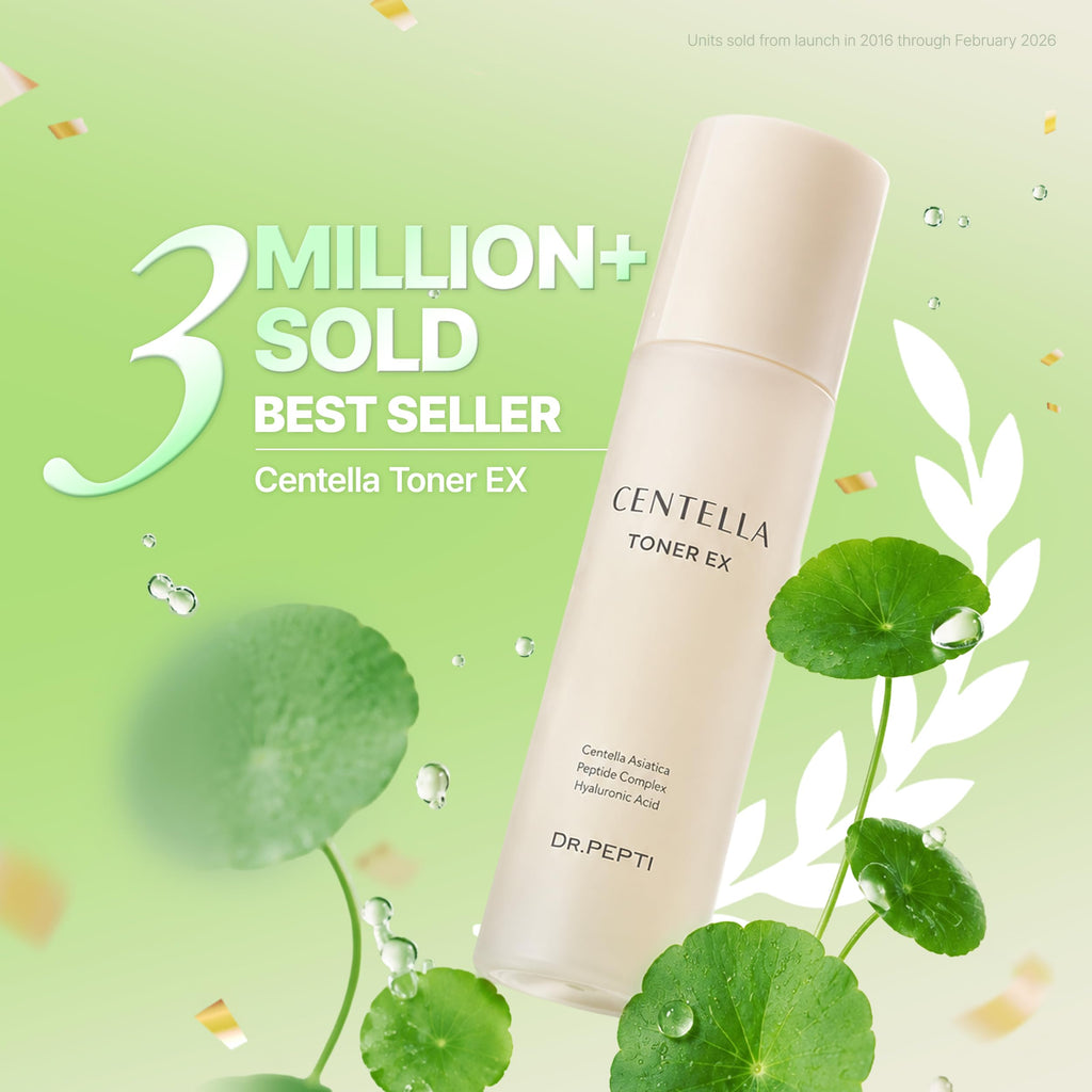 DR.PEPTI Centella Milky Serum Toner, 8-Form Hyaluronic Acid, 6.09 oz