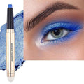 Qeetvia Blue Eyeshadow Stick Makeup, Long-Lasting Waterproof Eye Shadow Pencil, Hypoallergenic Smudge-Proof Glitter Primer Palette Shimmer Eyeliner, Easy to Blend Eye Make Up