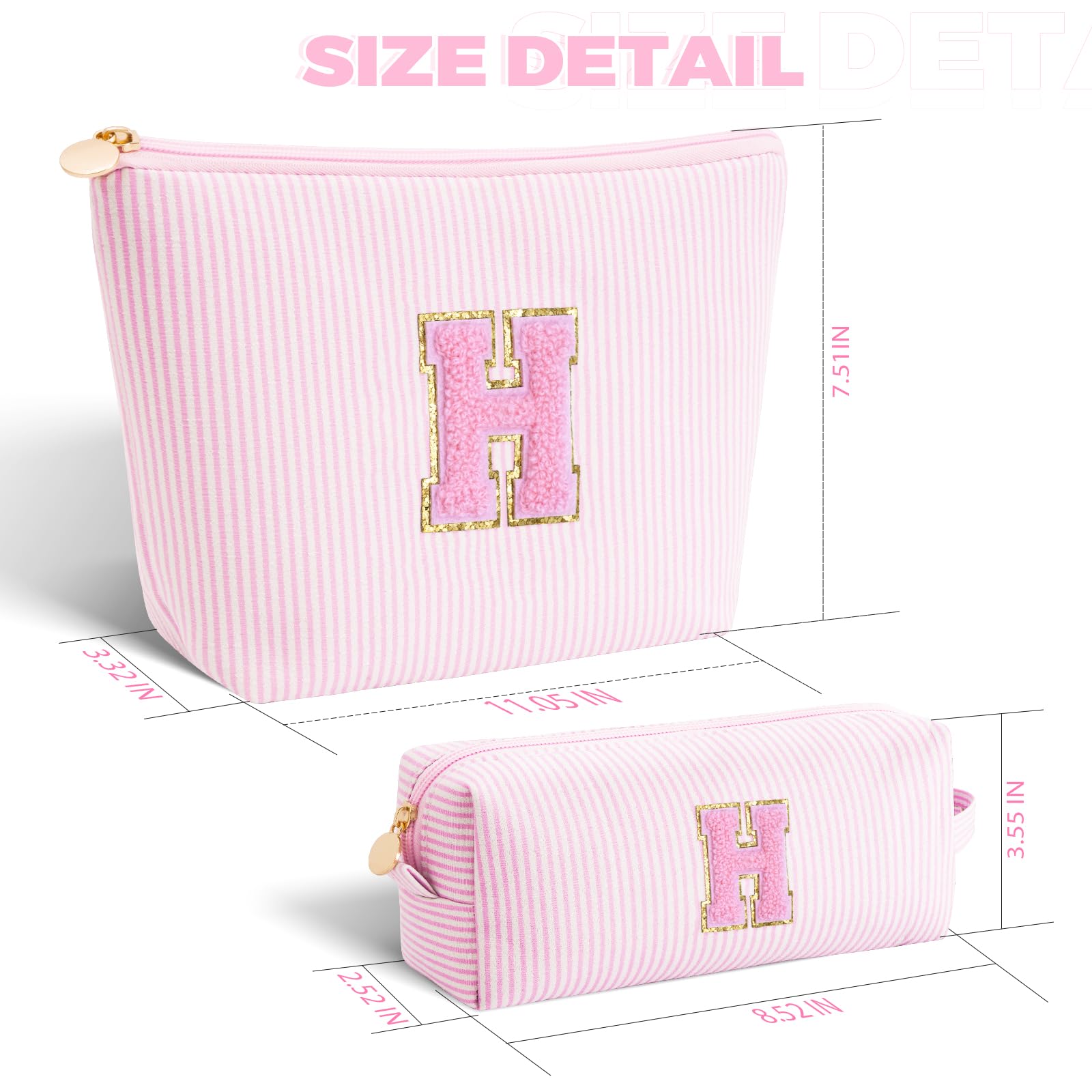 Btffitting Gifts for Teen Girls Women - Birthday Gifts for 10 11 12 13 14 15 16 17 18 Years Old Girl,Makeup Bag Cosmetic Bag,Teacher Gift Trendy Stuff Toiletry Bag - Pink,H