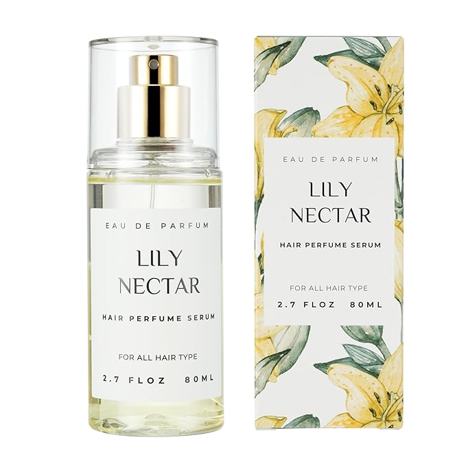 benatu Hair Perfume for Women, Alcohol Free Long Lasting Fragrance Spray for Hydrating Shine, Argan Oil Scented Hair Serum with Keratin & Elastin (Lily Nectar) 2.7 fl oz