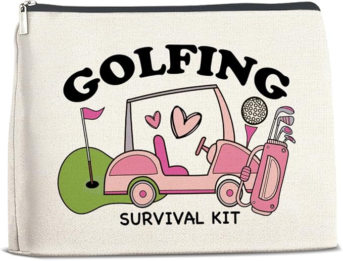 FYDHQSS Golf Gifts Makeup Bag Accessories for Women Golfers Golf Lover