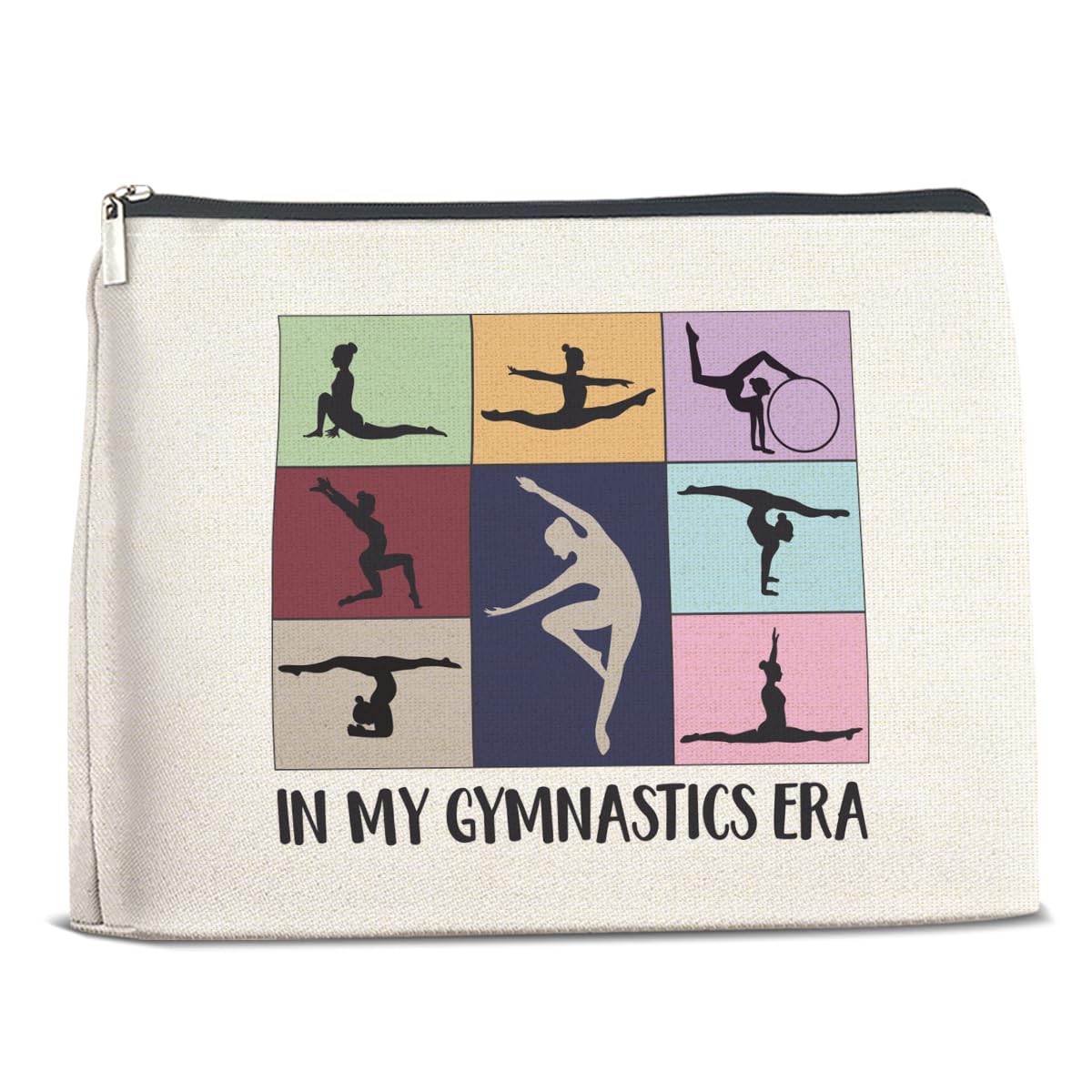 Gymnastics Gifts Makeup Bag, Gymnast Team Graduation Gift for Women Girls Thank You Appreciation Gifts for Gymnastics Coach Friend Coworker Gymnastic Stuff Accessories Cosmetic Travel Bag for Purse