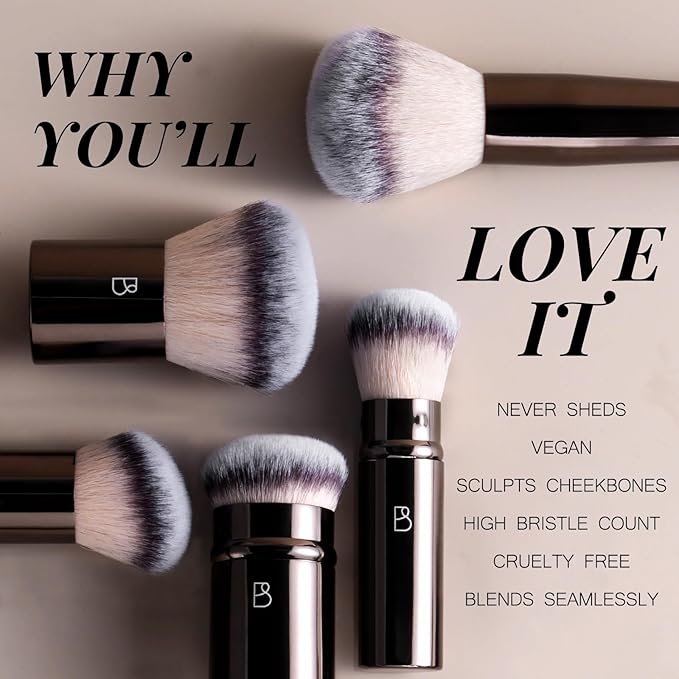 Professional Makeup Brush Set BS-MALL with Travel Case, 20PCS Synthetic Makeup Brushes for Foundation, Conce aler, Blush, Powder & Eyeshadow, Labeled Face Eye Brushes for Beginners, Makeup Artists