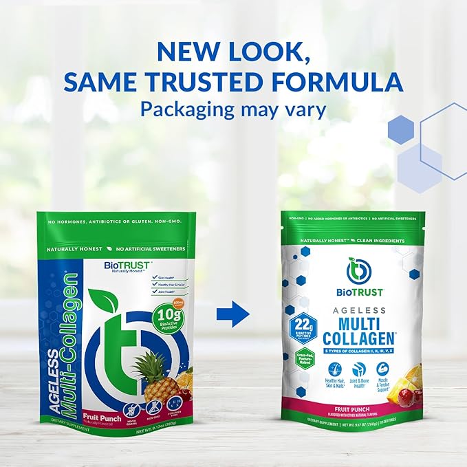 Multi Collagen Peptides Powder - Hydrolyzed, Fruit Punch, Grass Fed