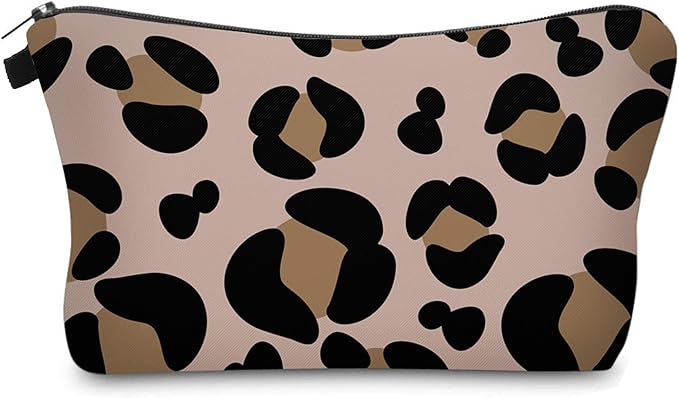 Aiphamy Cute Travel Makeup Bag Cosmetic Bag Small Pouch Gift for Women (Big Leopard)