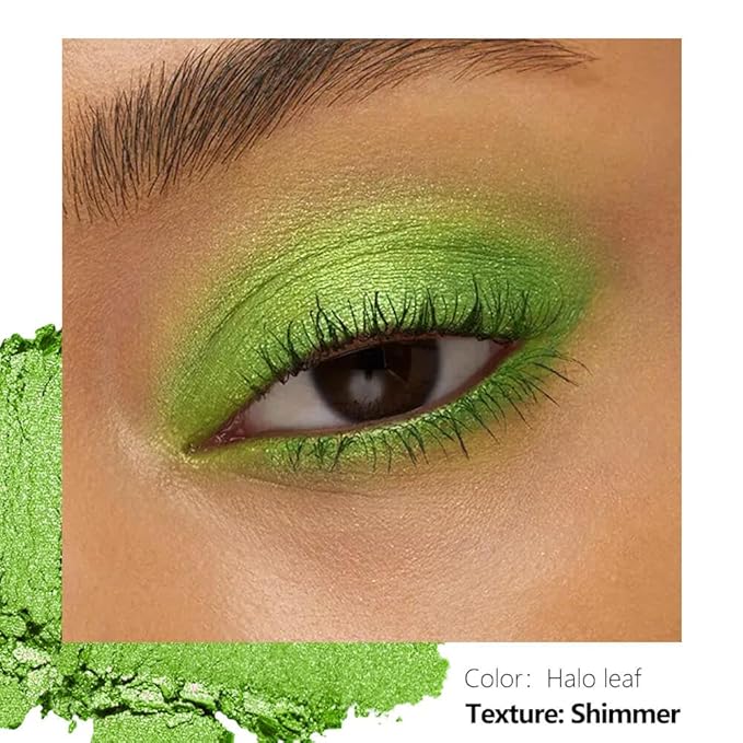 Fillwie Lime Green Shimmer Powder Eyeshadow Single Refill - Halo Leaf