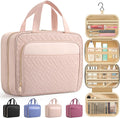HOTOR Hanging Travel Toiletry Bag Women Men, Pale Pink, Medium