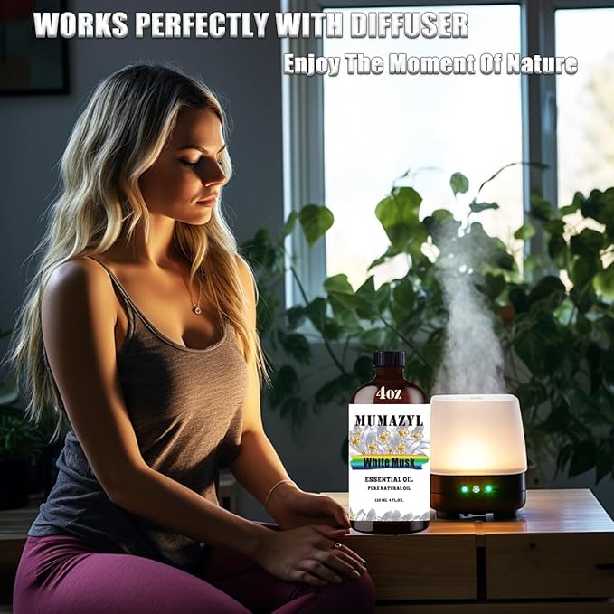 White Musk Essential Oil, White Musk Oil 4 Fl Oz for Diffuser Air Freshener