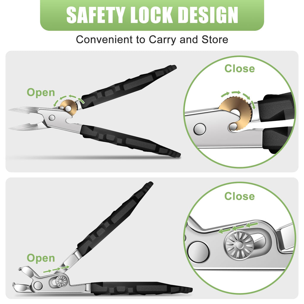 Toenail Clippers for Thick Toenails, Angled Head Large Toe Nail Clippers for Thick Nails for Men, Heavy Duty Slanted Nail Clippers with Wide Jaw, Ingrown Toenail Clippers with Long Handle