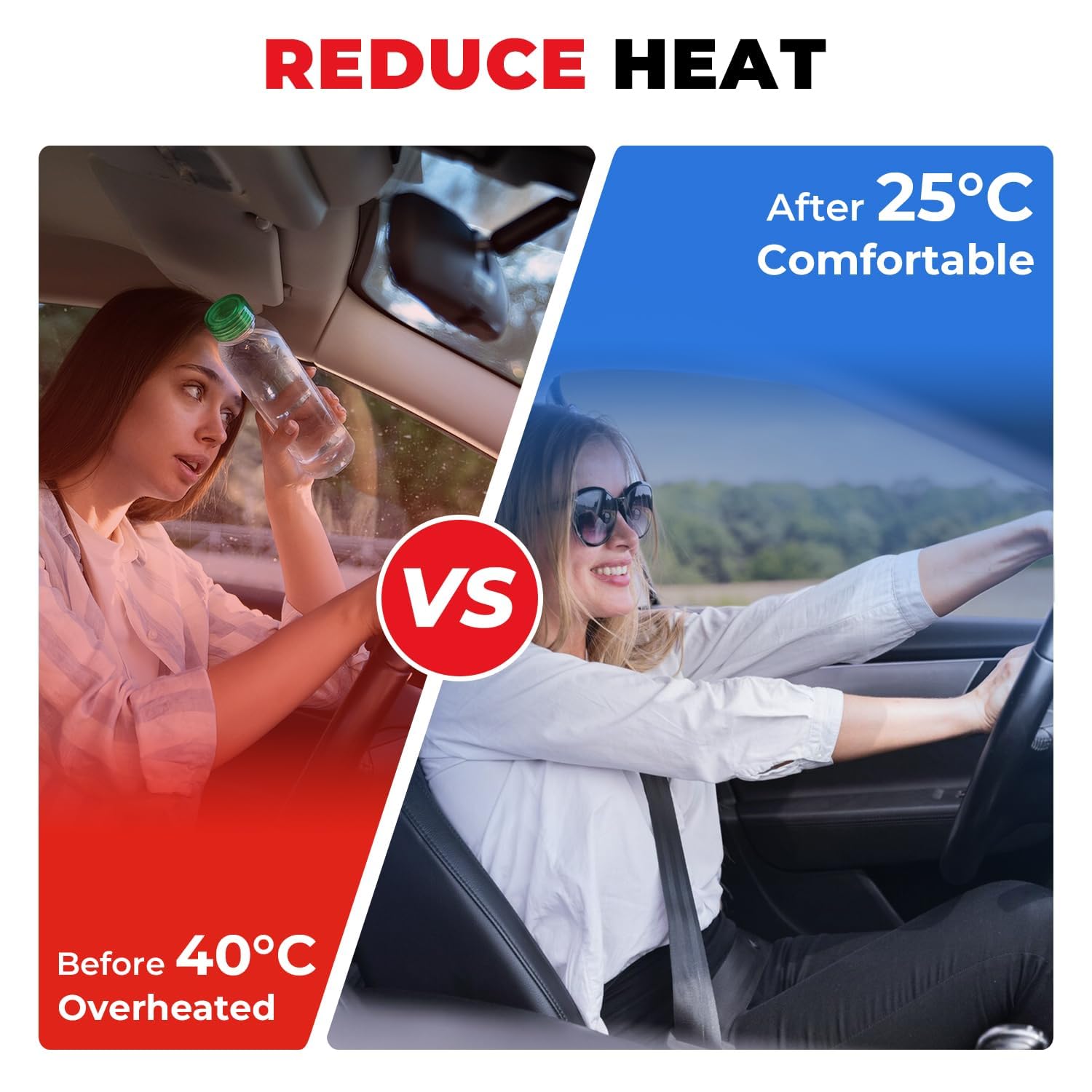 Amzwolf 15% VLT Ceramic Car Window Tint Film (20In x 20Ft), 99% UV & 96% IRR Blocks, 5-Layer Automotive Tints for Privacy Sun & Glare Protection Heat Blocking Scratch Resistant