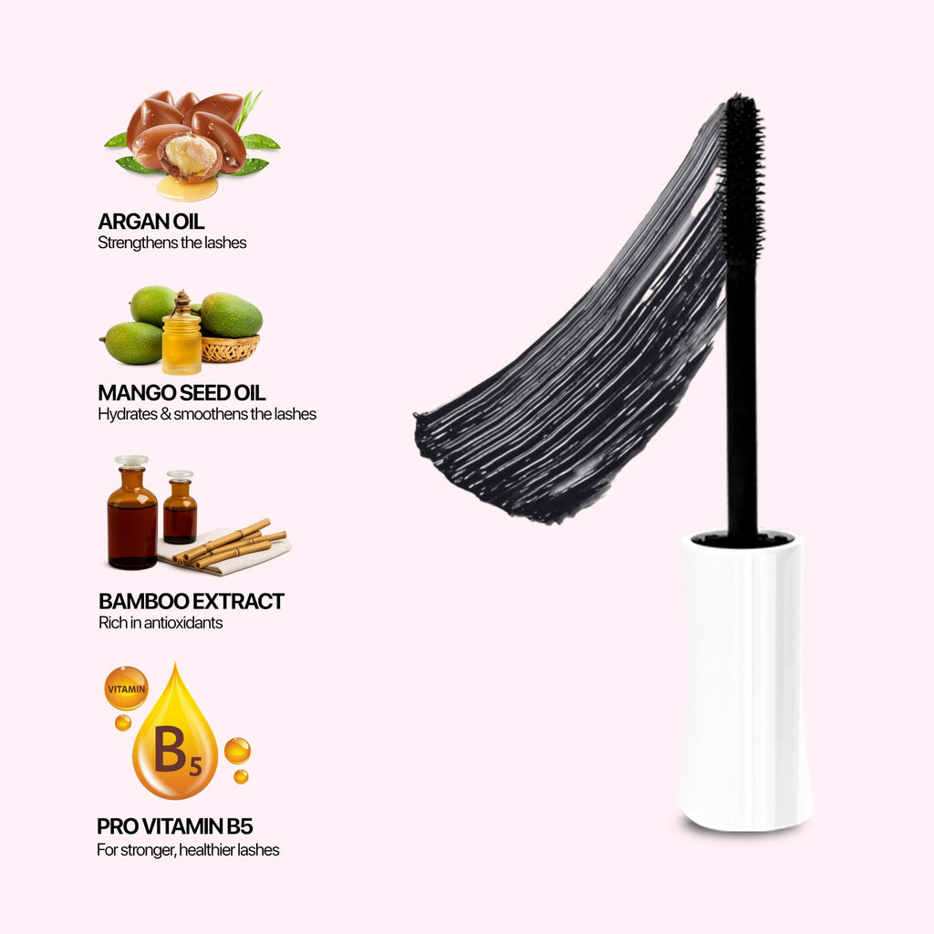 IRIS - Volumizing Mascara (12 Hrs Hold) | Lash Growth Formula - Dermatologically & Ophthamologically Tested | Smudgeproof and LightWeight | Black 12 ml