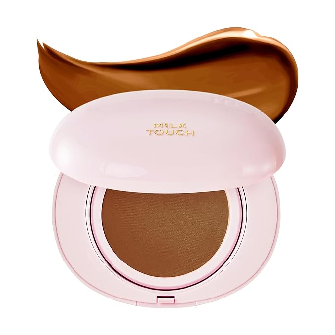 milktouch Cushion Foundation, 24H Flawless Skin, Radiant Shine, No Oxidation, Long-Lasting, Non-Creasing, 60% Hydrating Skincare Infused Korean (40N Cappuccino)