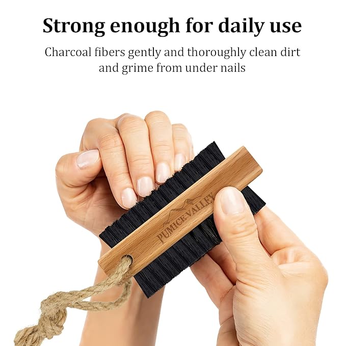 Wooden Cleaning Finger Nail Scrub Brush for Polishing Fingernails Toenails