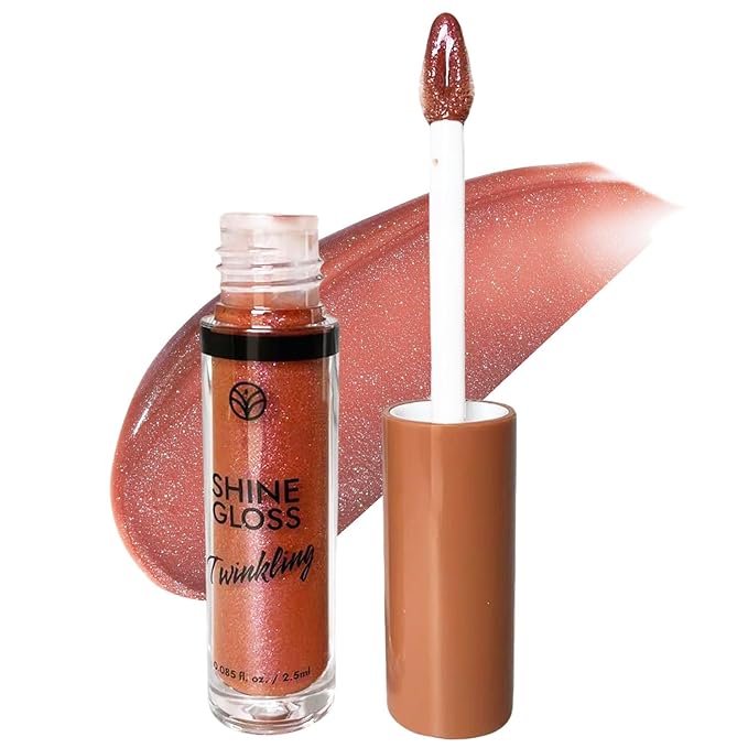 Metfdlaig Lip Gloss Women Girls Plumping Lip Gloss Glitter Tinted Lip gloss Oil Plumper Hydrating Long Lasting Moisturizing Non Sticky Makeup lip gloss (07#)