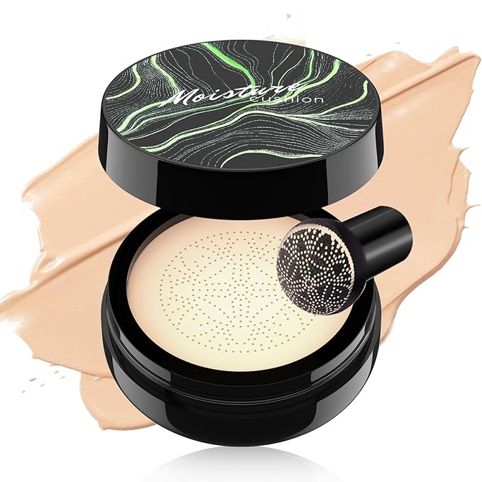 Mushroom Head Air Cushion CC Cream - Moisturizing Oil Control, Long-Lasting & Waterproof, Easy Makeup Even Skin Tone (Ivory)