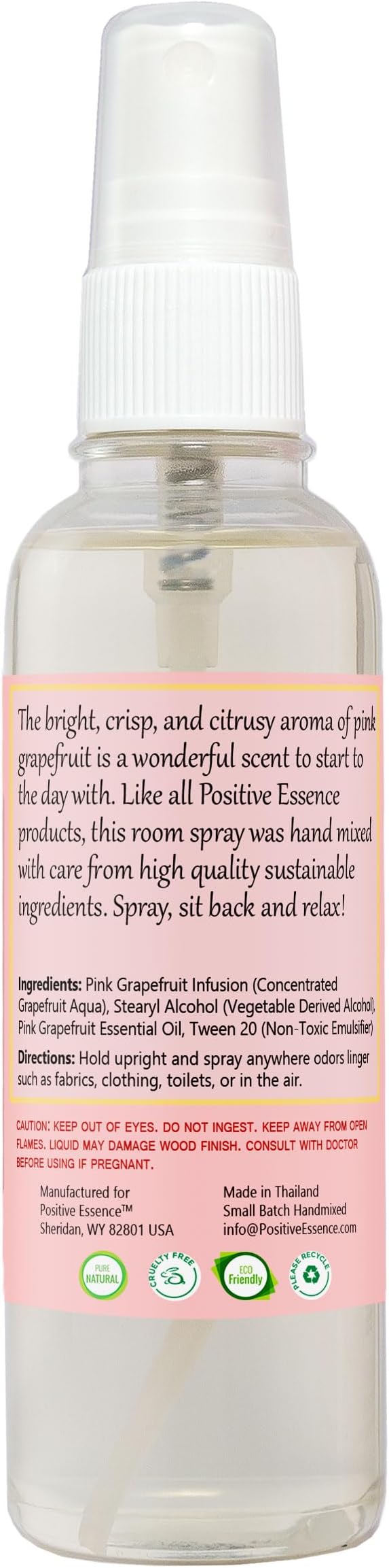 Pink Grapefruit Linen and Room Spray, Citrus Home Fragrance, 4 fl oz