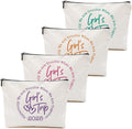 4 Pcs Girls Trip Gifts Favors, Girls Weekend Gifts Makeup Bag, Bestie Gifts Weekend Bag Toiletry Bag with Liner, Vacation Cosmetic Bag, Friendship Gifts for Women Best Friend Sister, Graduation Gifts