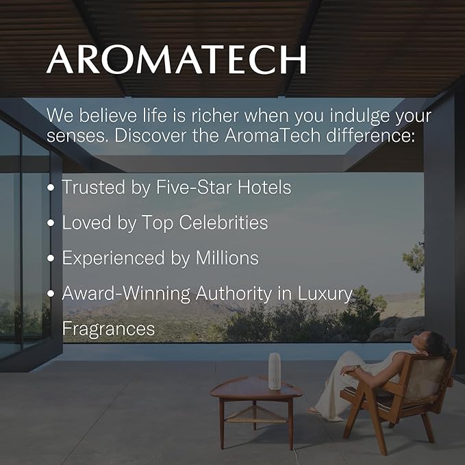 AromaTech White Tea Aroma Essential Oil Blend: Luxury Hotel Inspired Aromatherapy with White Tea, Orange & Palo Santo for Ultrasonic Diffusers & Nebulizers (120 mL)