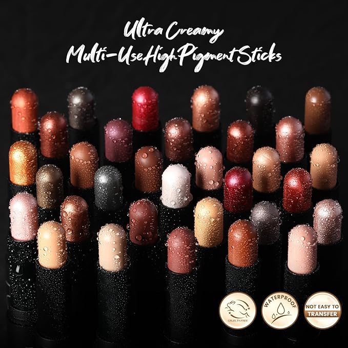 FOCALLURE 3PCS Cream Eyeshadow Stick Sets,Matte and Shimmer Eye Brightener, High Pigmented Crease-proof Pencil,Long Lasting Eye Shadow Highlighter Makeup,Silver Mocha