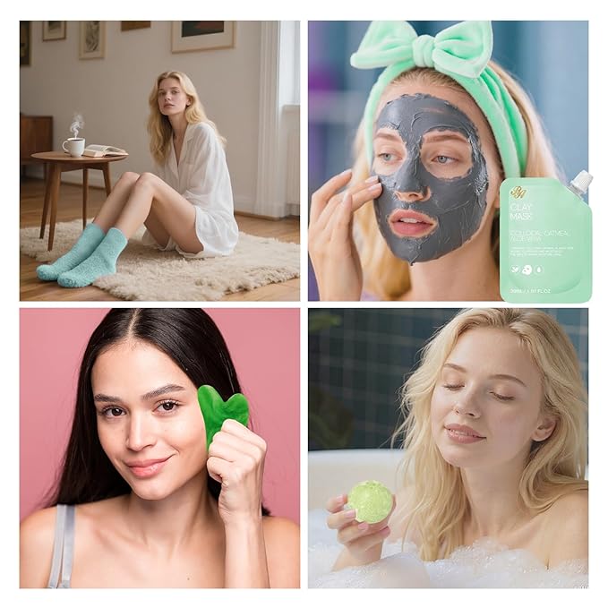 55 Pcs Mothers Day Gift for Mom, Tea Tree Face Sheet Mask Gift Basket Set for Women, Skin Care Gift Set for Her, Home Spa Self Care Kit, Face Serum Gift Set, Birthday, Anniversary
