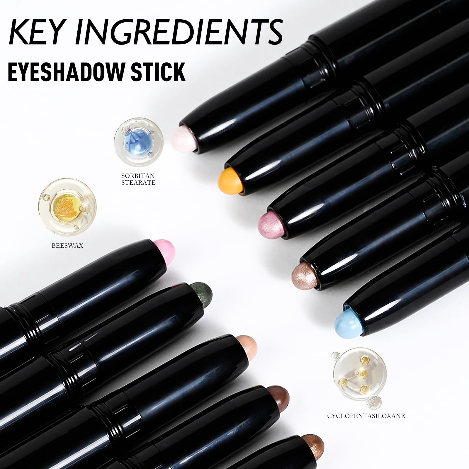 Wugbc Eyeshadow Stick Mauve, Matte Cream Eye Shadow Stick Waterproof Neutral Nude Eyeliner Brightener Pencil Crayon Long-Lasting Eye Highlighter Makeup for Older Women Easy to Use High Pigmented