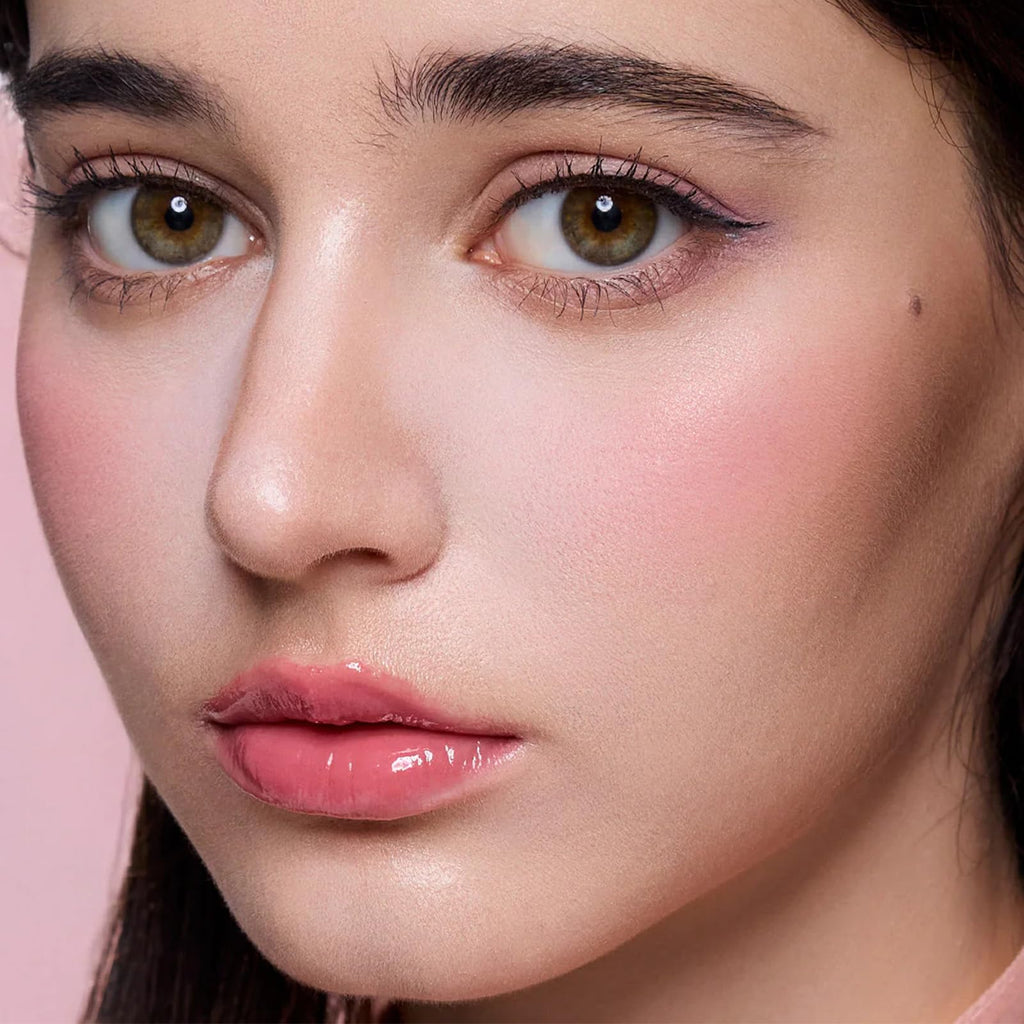Flower Knows Butterfly Cloud Collar Rouge Box Highlighting & Blush Duo Powder,Blue+Pink Two Tone Matte Blush for Cheeks Bulidable & Blendable Palette,0.21 Oz(02 Seaborne Moon)