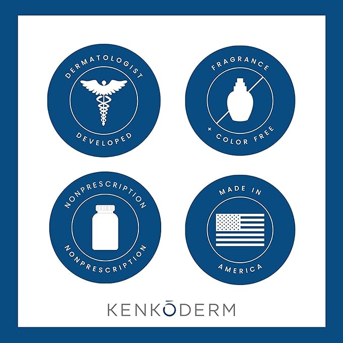 Kenkoderm Psoriasis Dead Sea Mineral Salt Soap with Argan Oil & Salicylic Acid, Natural Exfoliating Body & Face Cleanser for Sensitive Skin, Color & Fragrance Free, 4.25 Ounce, Pack of 4 Bars