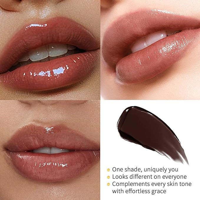 LuckNest 2PCS Honey Lipstick Tinted Lip Balm, Sheer Hydrating Lip Gloss Lip Tint, Nourishing Lip Balm with Natural Black Cherry, Moisturizing Lip Care Balm for All Skin Tones (Black & Pink)