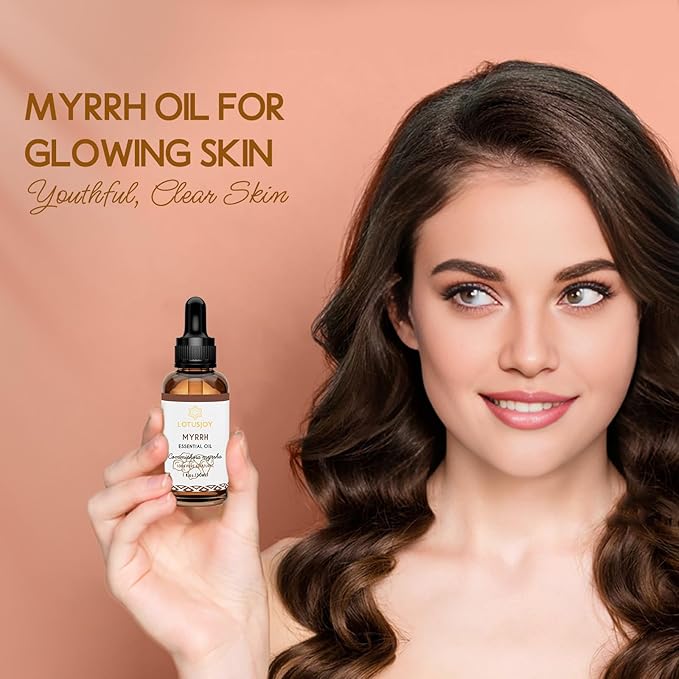 LOTUSJOY Myrrh Essential Oil, Pure Natural Myrrh Oil for Skin Hair Diffuser Room Spray DIY - 1 Oz