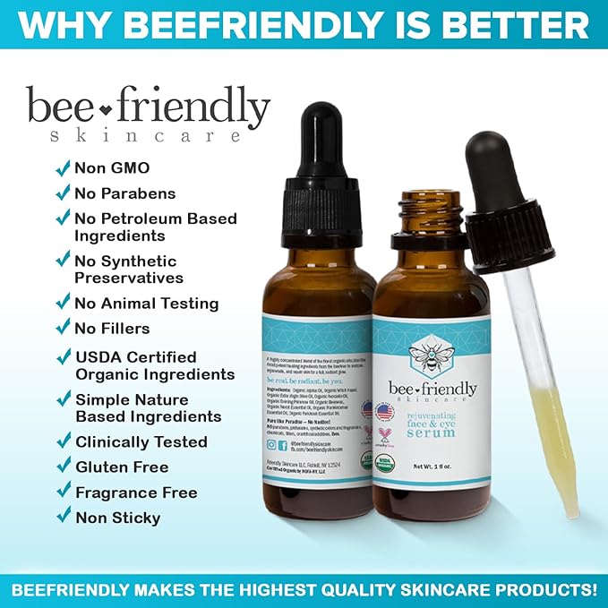 BeeFriendly® Organic Face & Eye Serum, 1 oz