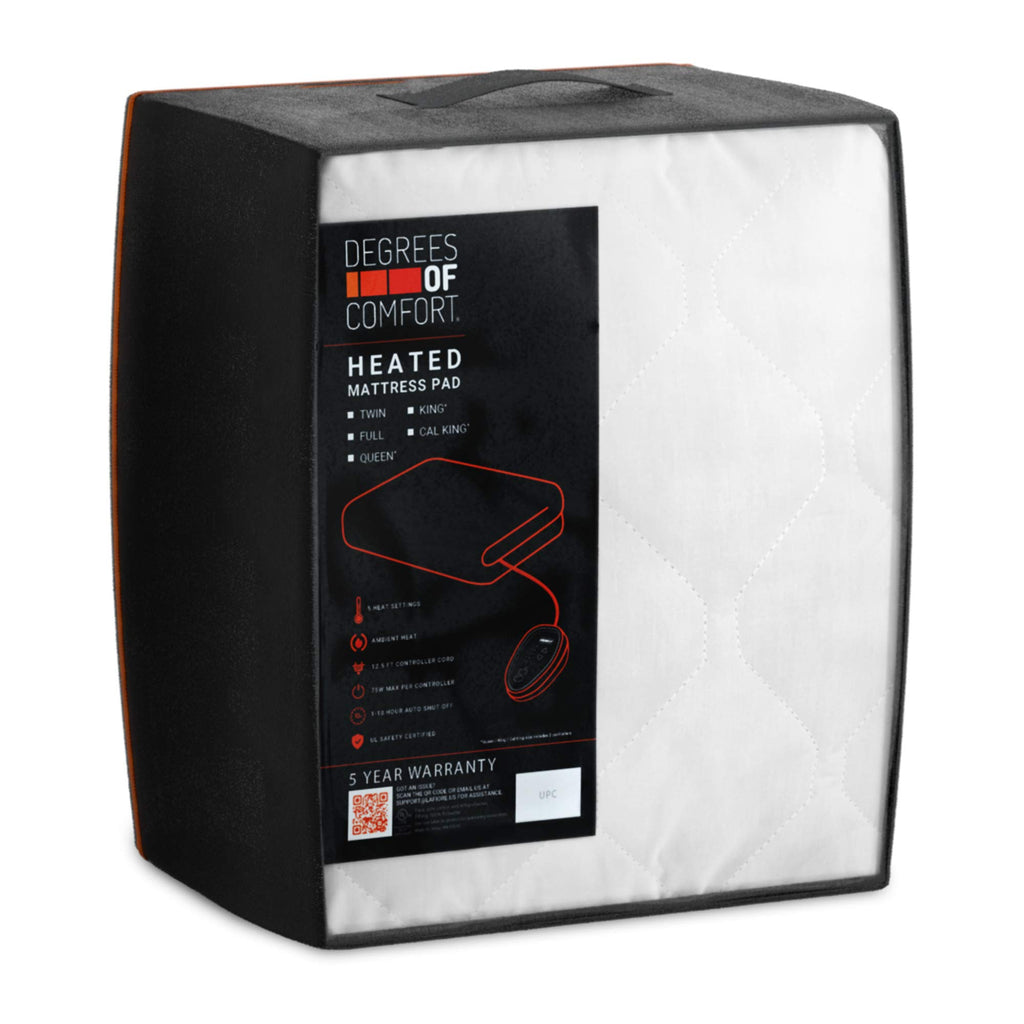 Degrees of Comfort Heated Mattress Pad, Full Electric Bed Warmer