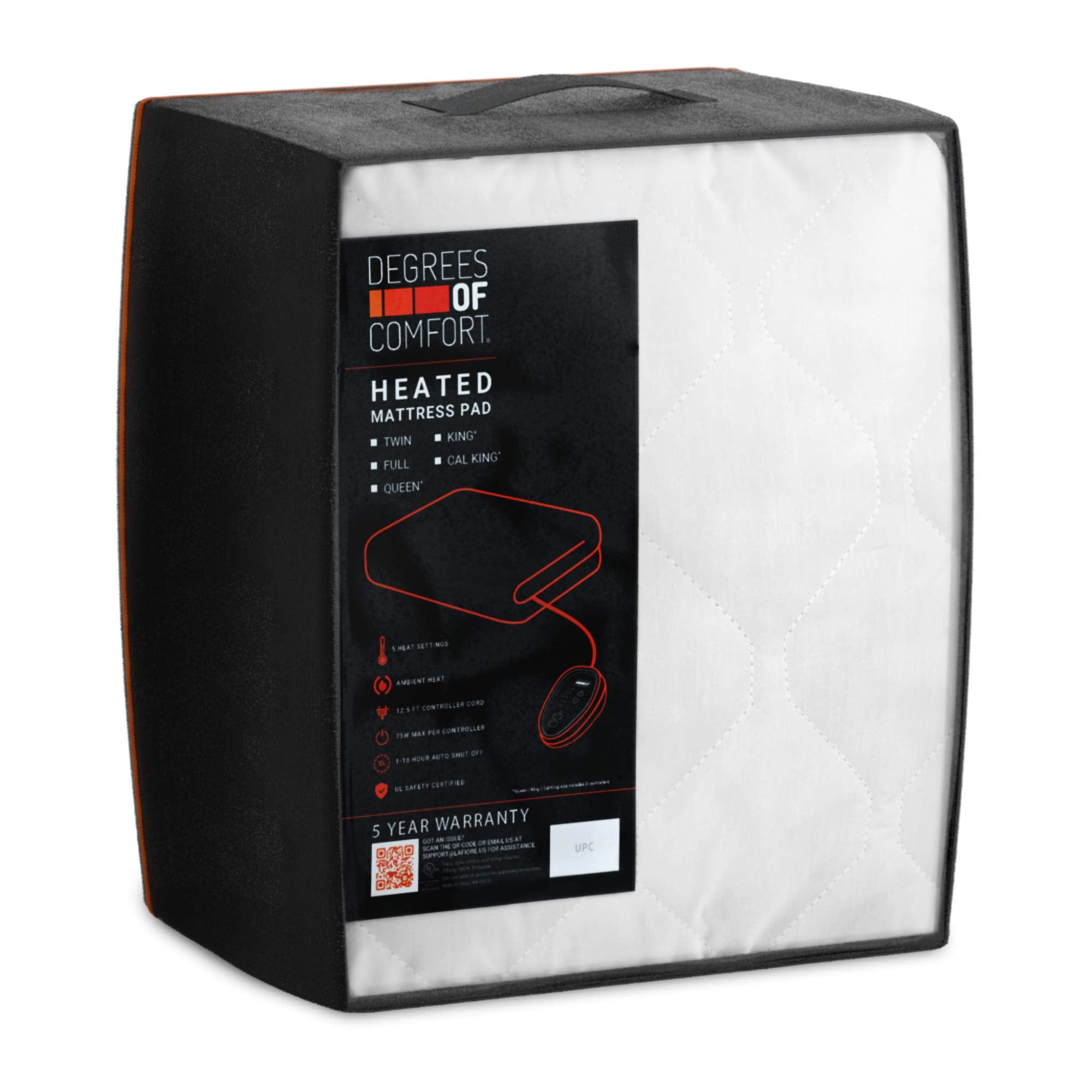 Degrees of Comfort Heated Mattress Pad, Full Electric Bed Warmer