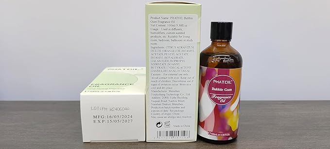 PHATOIL Bubble Gum Fragrance Oil for Diffuser Aromatherapy 3.38FL.OZ